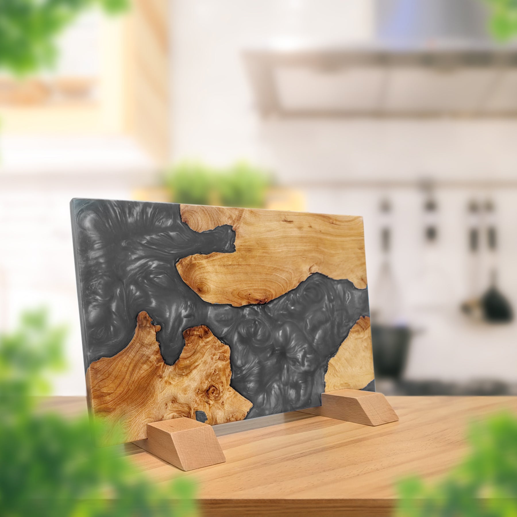 Handcrafted Magnetic Knife Holder with Epoxy Resin Design
