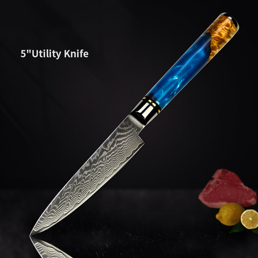 5" Utility Knife – Compact Damascus Steel Knife