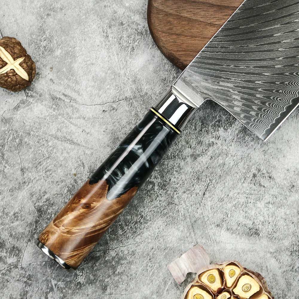 7.5" Cleaver Knife – Heavy-Duty Damascus Steel Blade